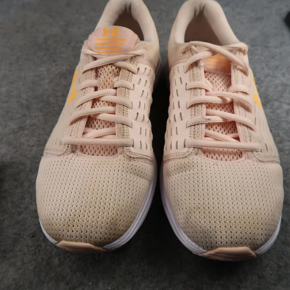 Under Armour Shoes Womens 10 Athletic Trainers UA Surge SE Running Sports Peach